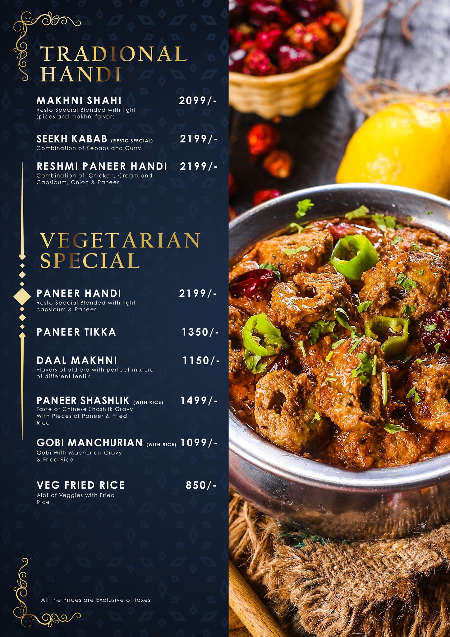 Resto Karachi Menu