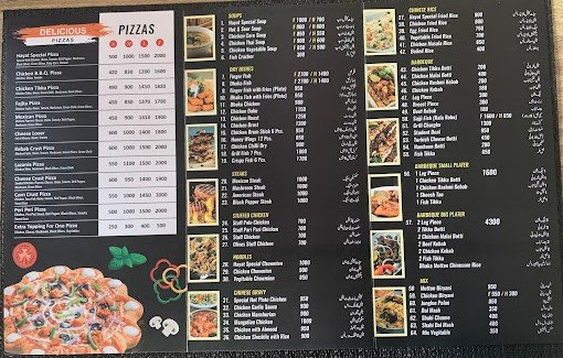 Hayat Restaurant Uog Menu - Food Pakistan