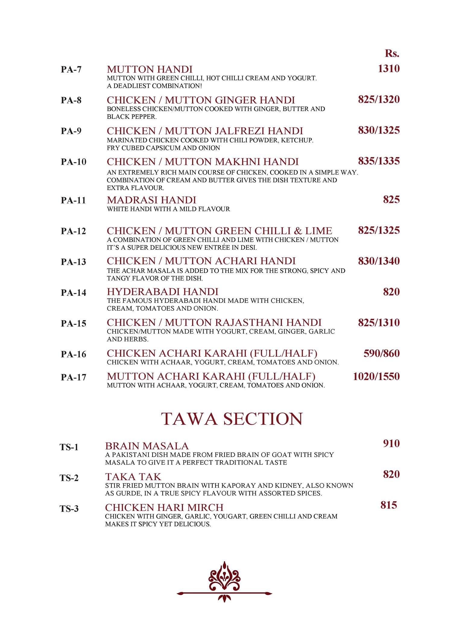 Mei Kong menu page 1