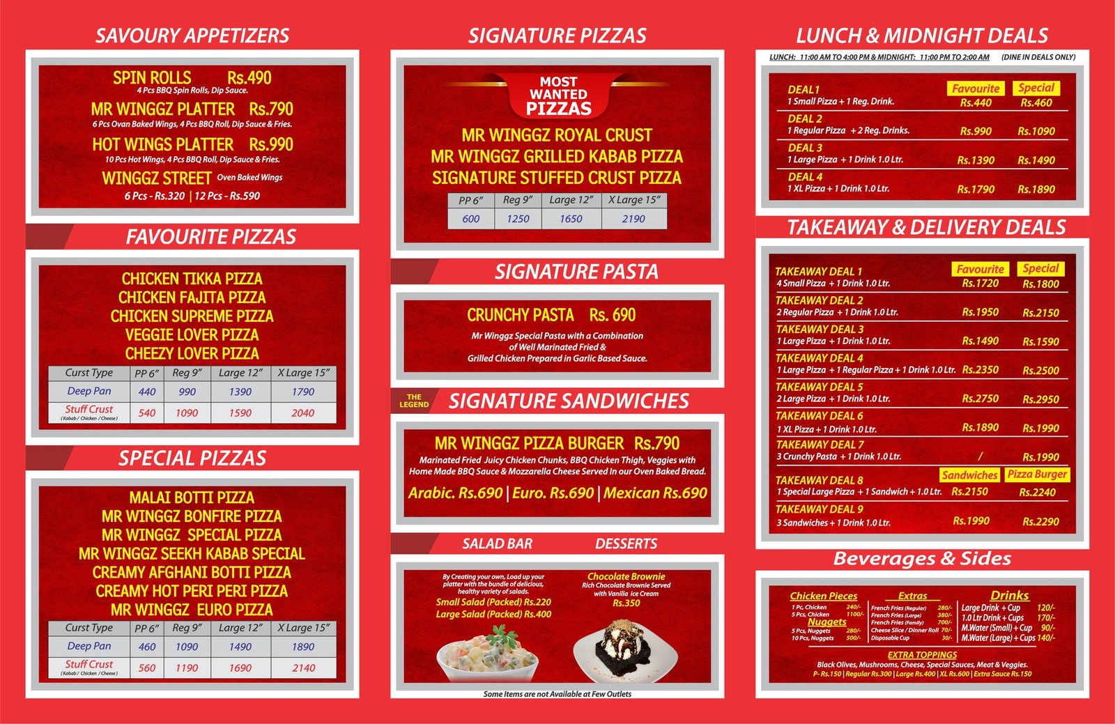 Mr Winggz menu page 2