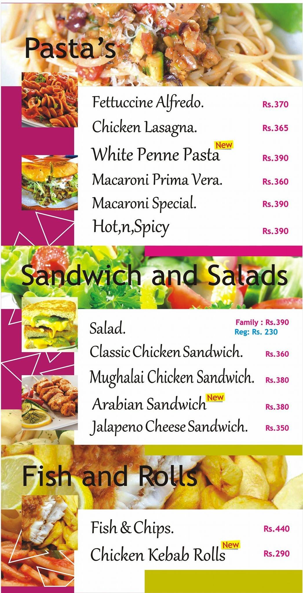 Chunk n Cheese menu page 3