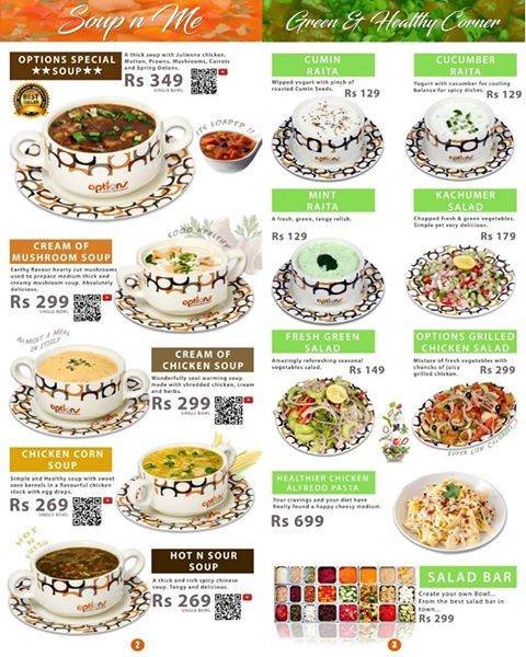 Options An Exotic Restaurant menu page 4