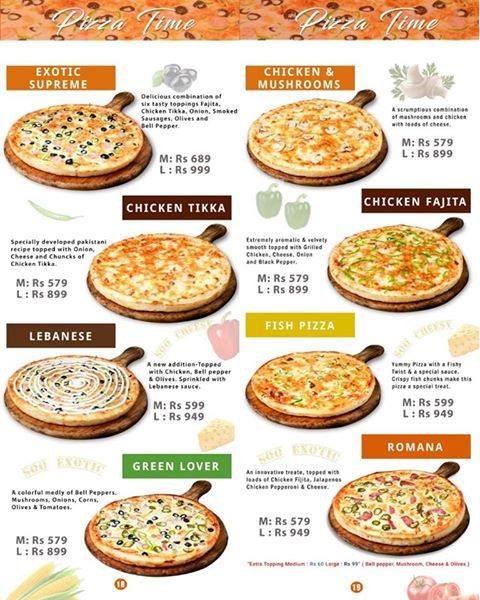 Options An Exotic Restaurant menu page 10