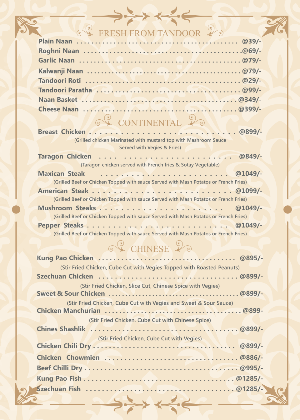 Yogi Haus Restaurant menu page 4