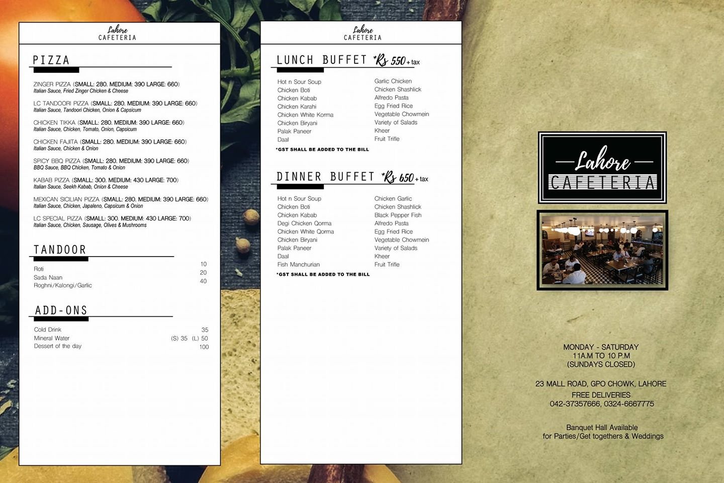 Lahore Cafeteria menu page 3