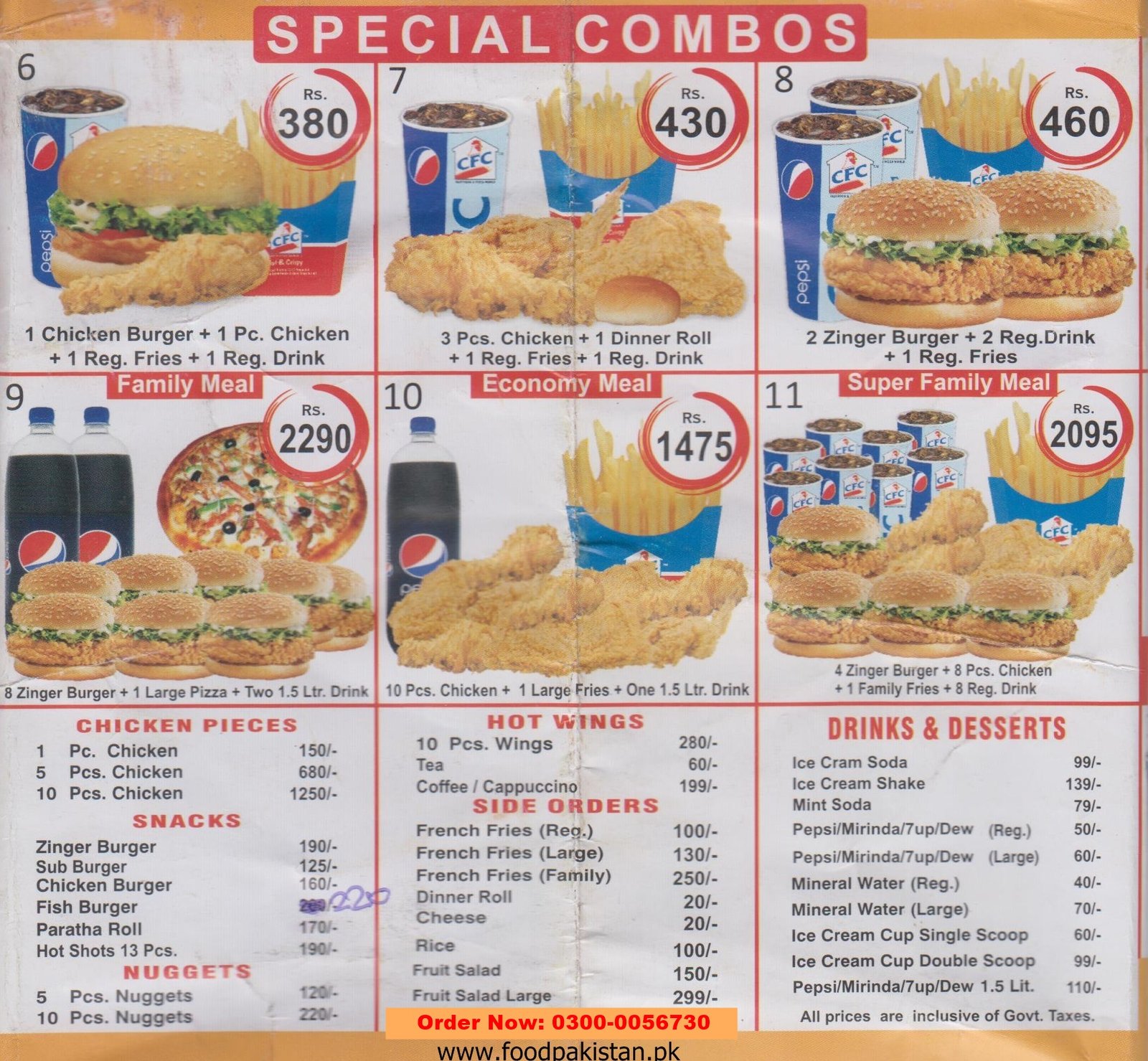 CFC menu page 4