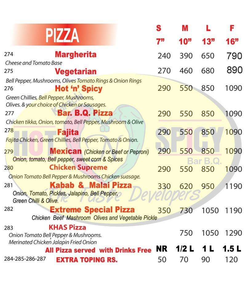 Karachi Hot and Spicy BBQ menu page 11