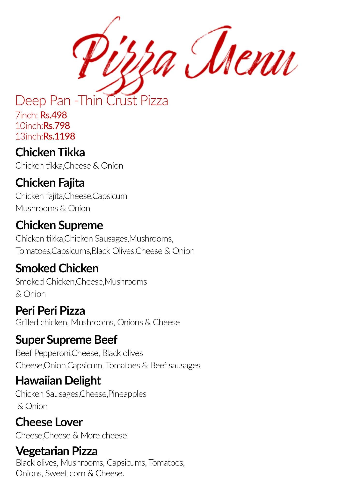 Jalal Sons menu page 2