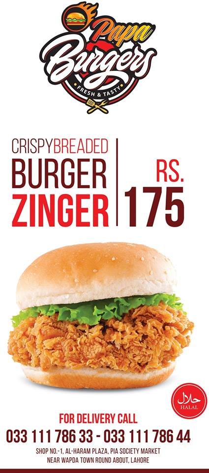 Papa Burgers menu page 4