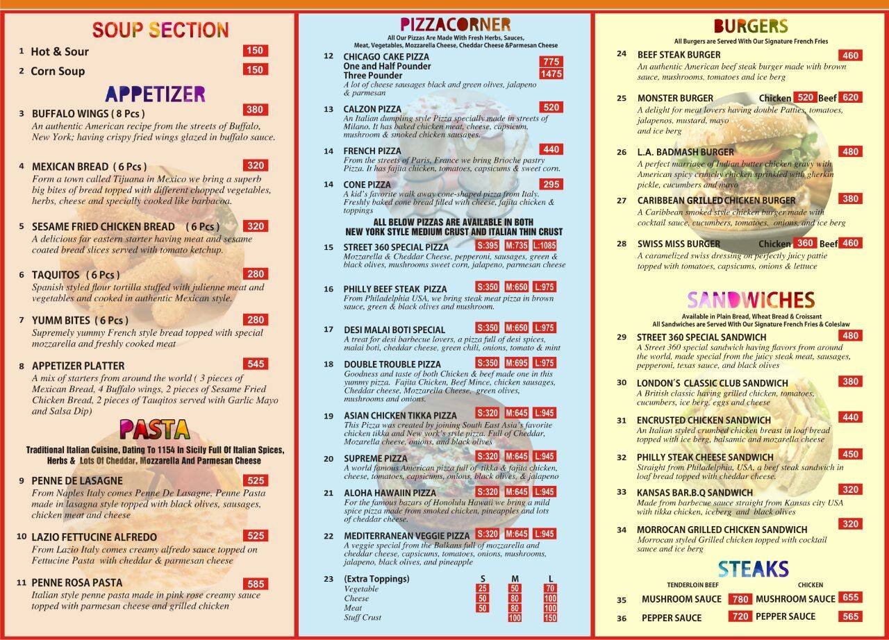 Street 360 menu page 5
