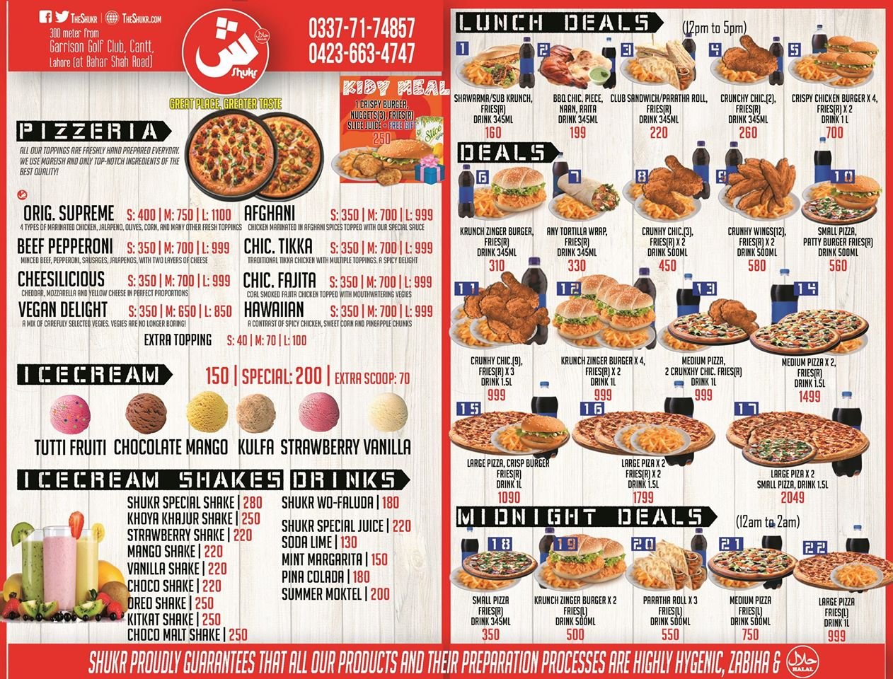 Shukr menu page 3