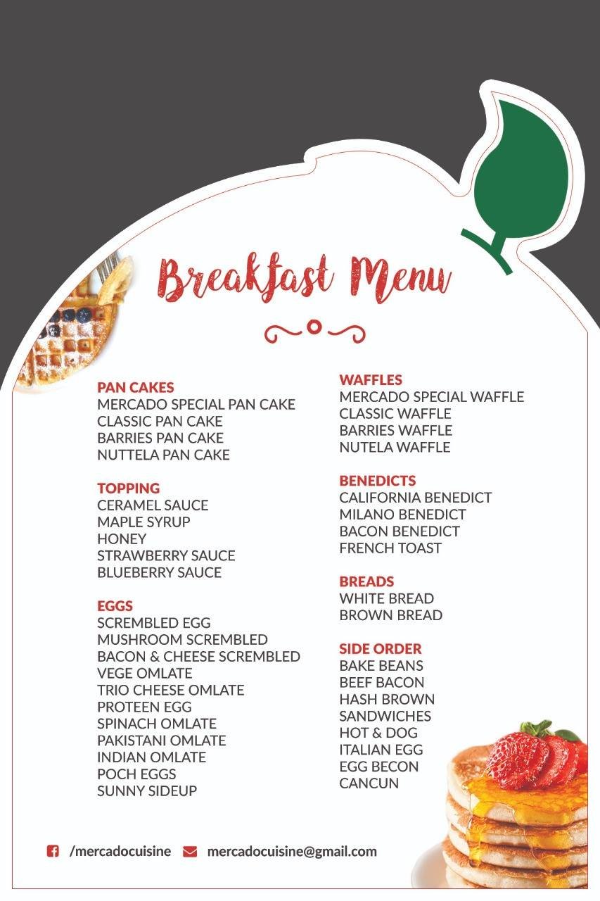 Mercado Cuisine menu page 2