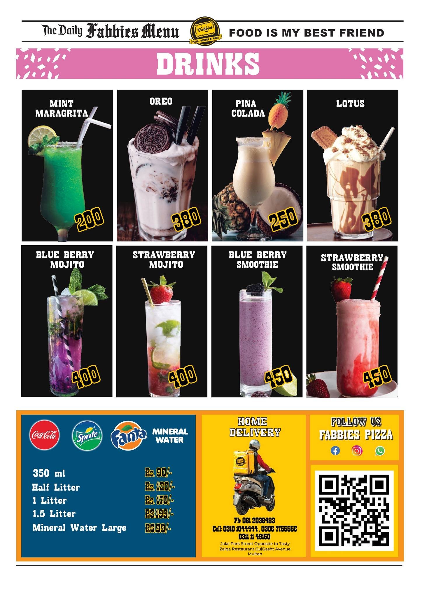 Fabbies Pizza menu page 6